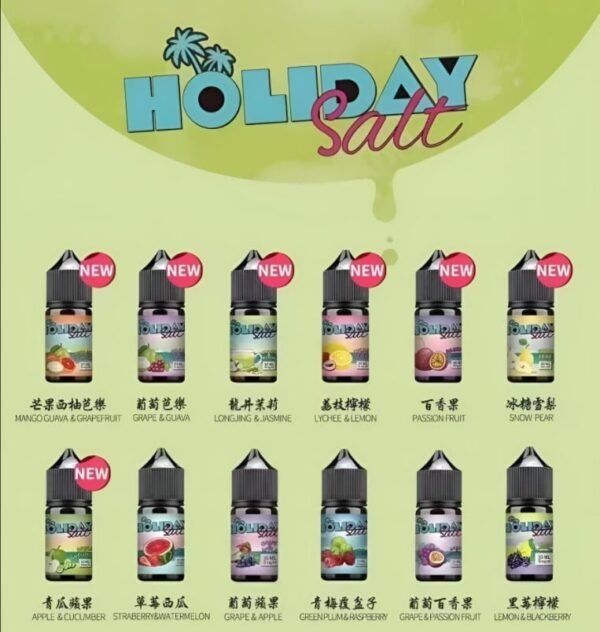 假日鹽煙油 HOLIDAY SALT 30ML/35MG 丁鹽小煙油推薦 現貨